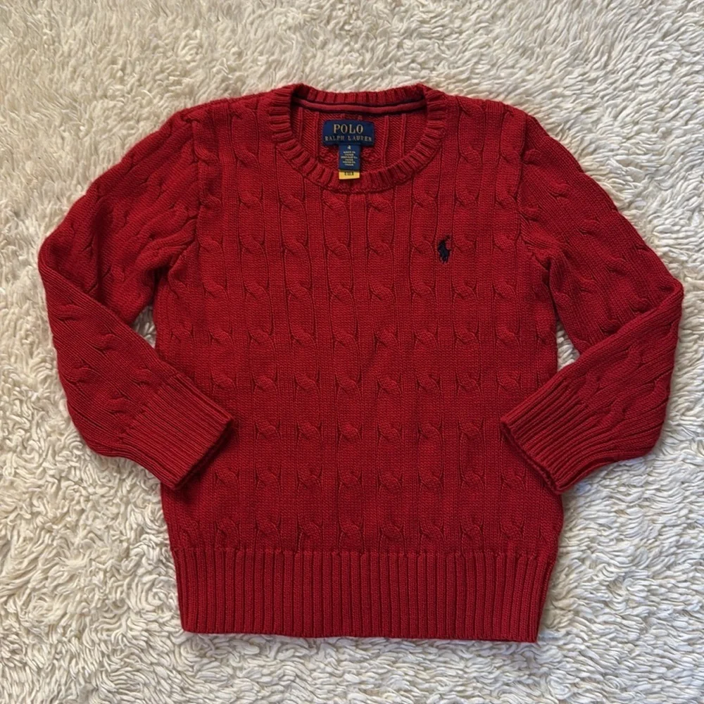 NWOT Polo Ralph Lauren Cable-Knit Cotton Sweater for kid size 4